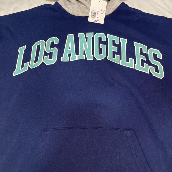 Forever 21 Unisex Navy & Gray “Los Angeles” Hoodie – Fits Men & Women – Size S – - Picture 2 of 10